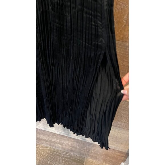 AllSaints V-Neck black pleaded Midi Length Dress size S - Picture 10 of 10